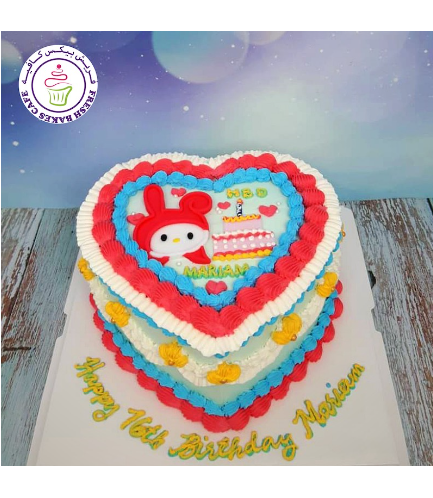 Melody Themed Cake - Heart Cake