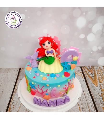 Cake - Mermaid - 3D Cake Topper - 1 Tier - Cute 05