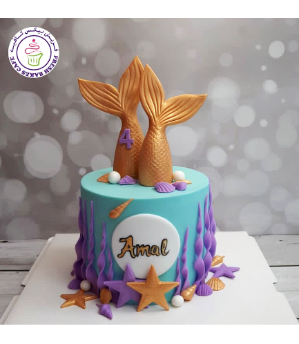 Cake - Mermaid Tail - 3D Cake Toppers - Fondant Cake