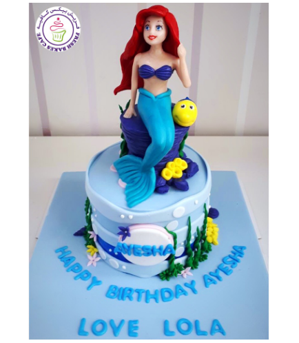 Cake - Mermaid - 3D Cake Topper - 1 Tier 04
