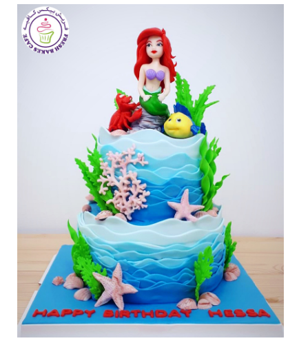 Cake - Mermaid - 3D Cake Topper - 2 Tier 03
