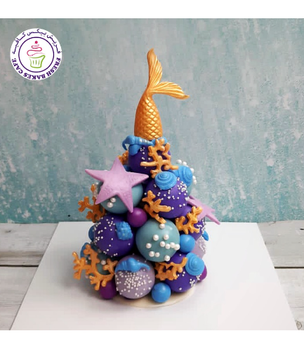 Mermaid Themed Cake Pops Tower