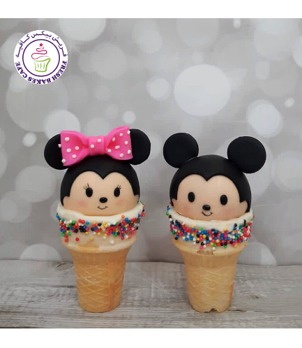 Mickey & Minnie Mouse Themed Cone Cake Pops 02