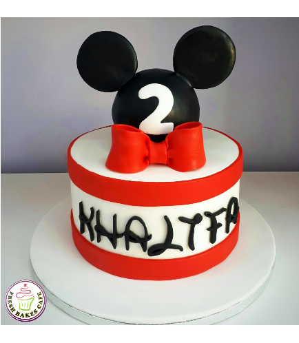 Mickey Mouse Themed Cake - Head - 3D Cake Topper - 1 Tier 01