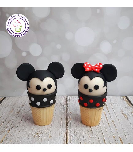 Mickey & Minnie Mouse Themed Cone Cake Pops 01