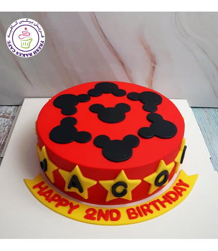 Mickey Mouse Themed Cake - 2D Cake Toppers