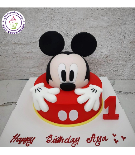 Mickey Mouse Themed Cake - Half Head - 3D Cake Topper - 1 Tier 02