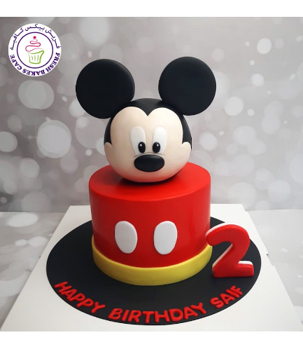 Mickey Mouse Themed Cake - Head - 3D Cake Topper - 1 Tier 02b