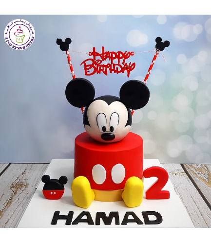 Mickey Mouse Themed Cake - Head - 3D Cake Topper - 1 Tier 03