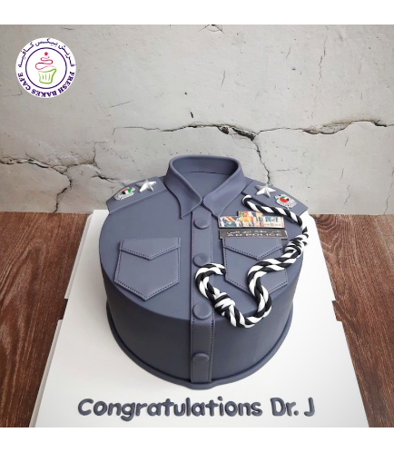 Cake - Abu Dhabi Police - Uniform - Grey - Round 01