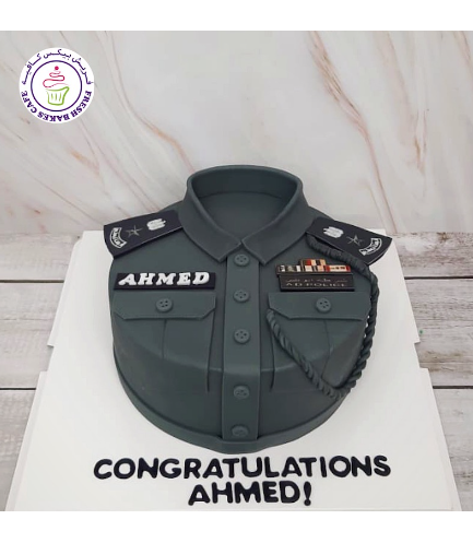 Cake - Abu Dhabi Police - Uniform - Grey - Round 03