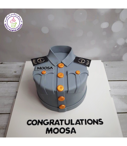 Cake - Abu Dhabi Police - Uniform - Grey - Round 02