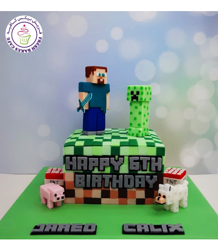Cake - Square - 3D Characters - 1 Tier 06