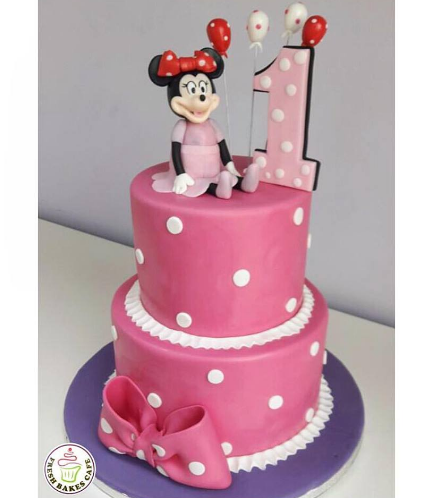 Minnie Mouse Themed Cake - Character - 3D Cake Topper - 2 Tier 02