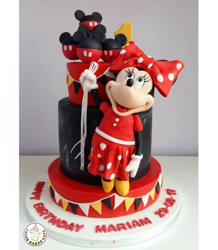 Minnie Mouse Themed Cake - Character - 3D Cake Topper - 3 Tier