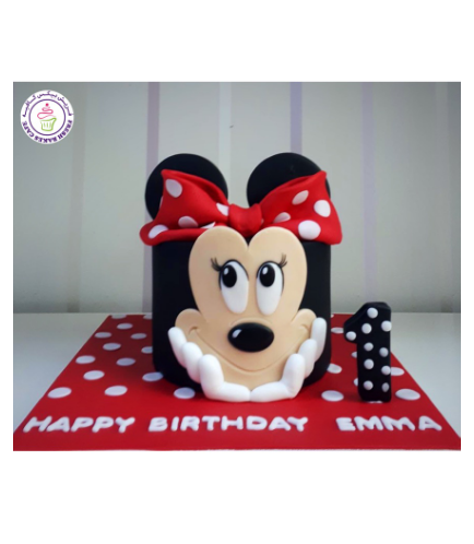 Minnie Mouse Themed Cake - Head - 2D Cake 01