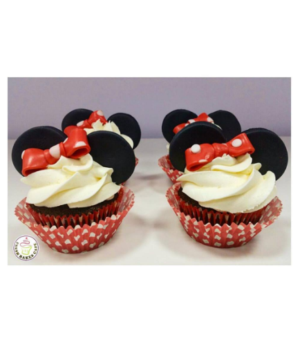 Minnie Mouse Themed Cupcakes - Cream 02
