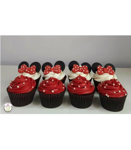 Minnie Mouse Themed Cupcakes - Cream 04