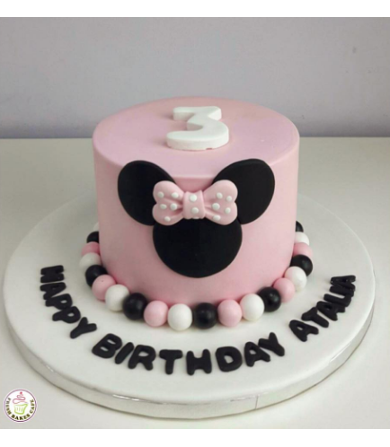 Minnie Mouse Themed Cake - Head - 2D Cake Topper 01