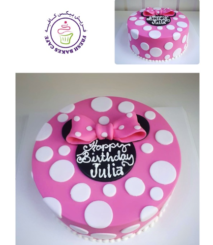 Minnie Mouse Themed Cake - Head - 2D Cake Topper 02