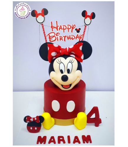 Minnie Mouse Themed Cake - Head - 3D Cake Topper