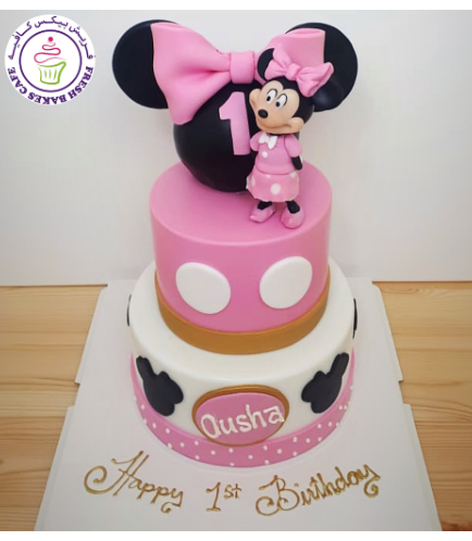 Cake - Minnie Mouse - 3D Head Cake Topper & 3D Minnie Mouse Character