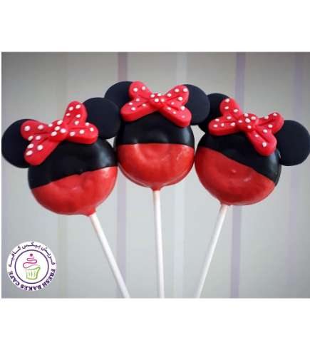 Minnie Mouse Themed Donut Pops - Red