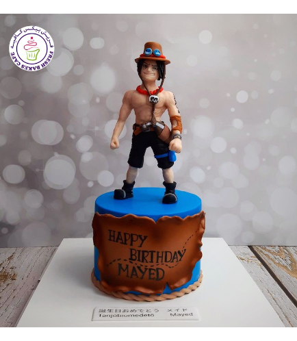 One Piece Themed Cake - Monkey D Luffy - 1 Tier 03