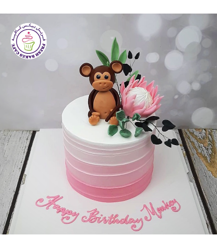 Monkey Themed Cake - 3D Cake Topper 04