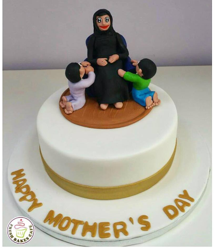 Woman Themed Cake - 3D Characters - Mother & Children 03