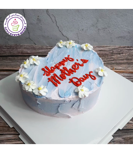 Cake - Heart Cake - Cream - Flowers 01