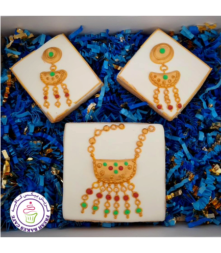 Cookies - Necklace & Earrings - Traditional Gold