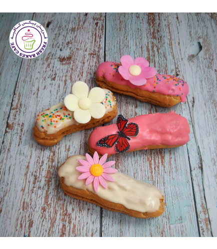 Flowers & Butterfly Themed Eclairs