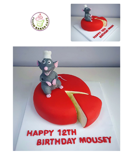 Cheese Themed Cake - 3D Cake with Rat