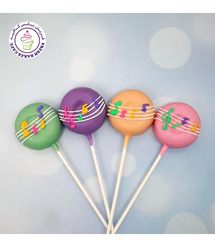 Musical Notes Themed Donut Pops