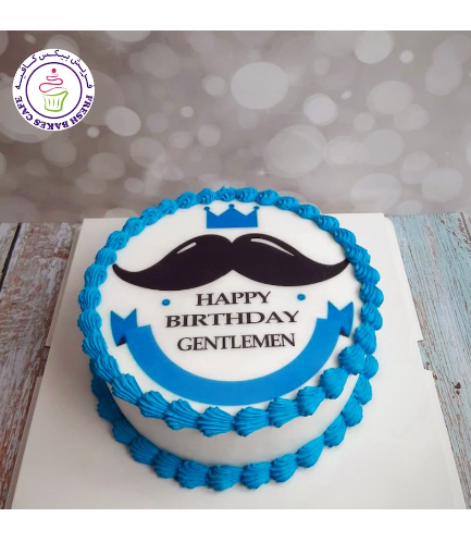 Mustache Themed Cake - Printed Picture