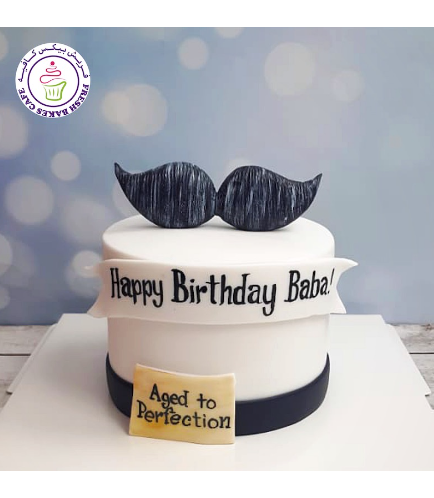 Mustache Themed Cake - 3D Cake Topper
