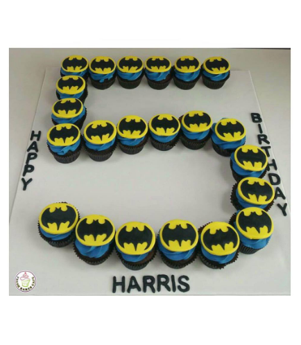 Number Themed Cupcakes - Batman - #5