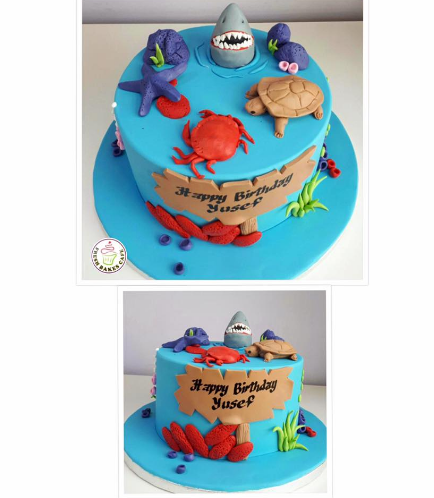 Under the Sea Themed Cake - 1 Tier 01