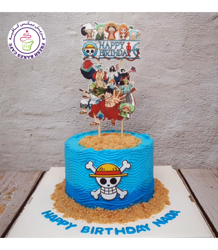 One Piece Themed Cake - Printed Pictures