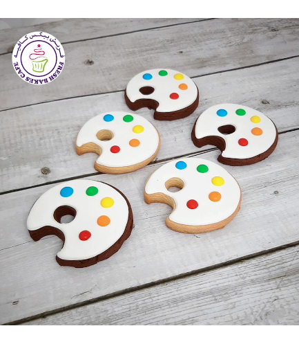Paint Palette Themed Cookies
