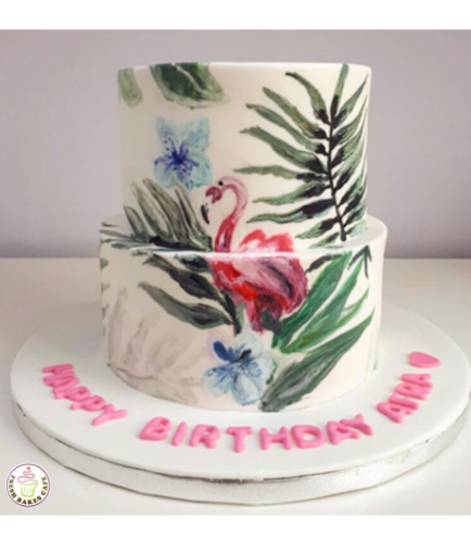 Cake - Flamingo - 2 Tier