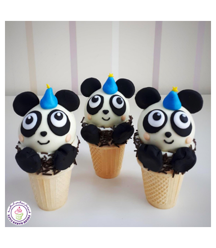 Panda Themed Cone Cake Pops 03