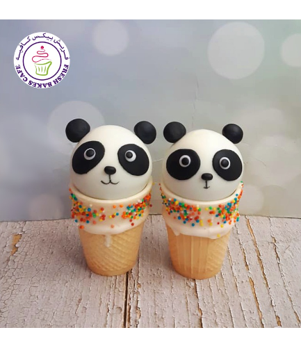 Panda Themed Cone Cake Pops 01