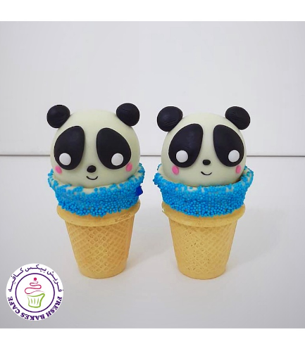 Panda Themed Cone Cake Pops 05