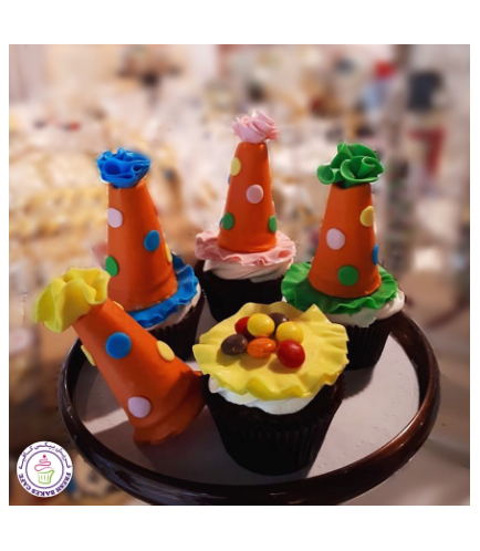 Party Hat Themed Cupcakes