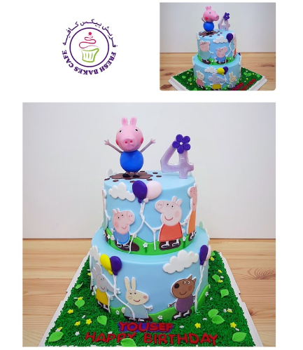 Cake - Picture - 2D Printed Pictures & 3D Cake Topper - 2 Tier 02
