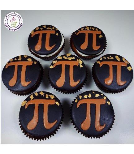 Pi Symbol Themed Cupcakes