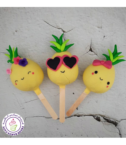 Pineapple Themed Popsicakes