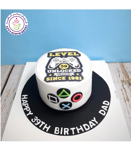 Playstation Themed Cake - Printed Picture